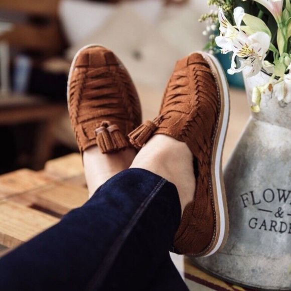 Pazos Mexican Shoes Size 6 23 Brown Leather Santa Clara Tassle Handmade - Picture 9 of 9